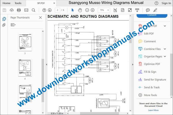 Ssangyong Musso Service Repair wiring Manual